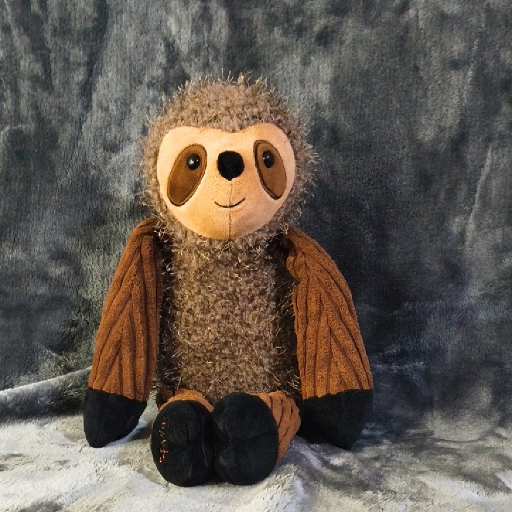 Scentsy Plush Sloth with Brown and Black Accents